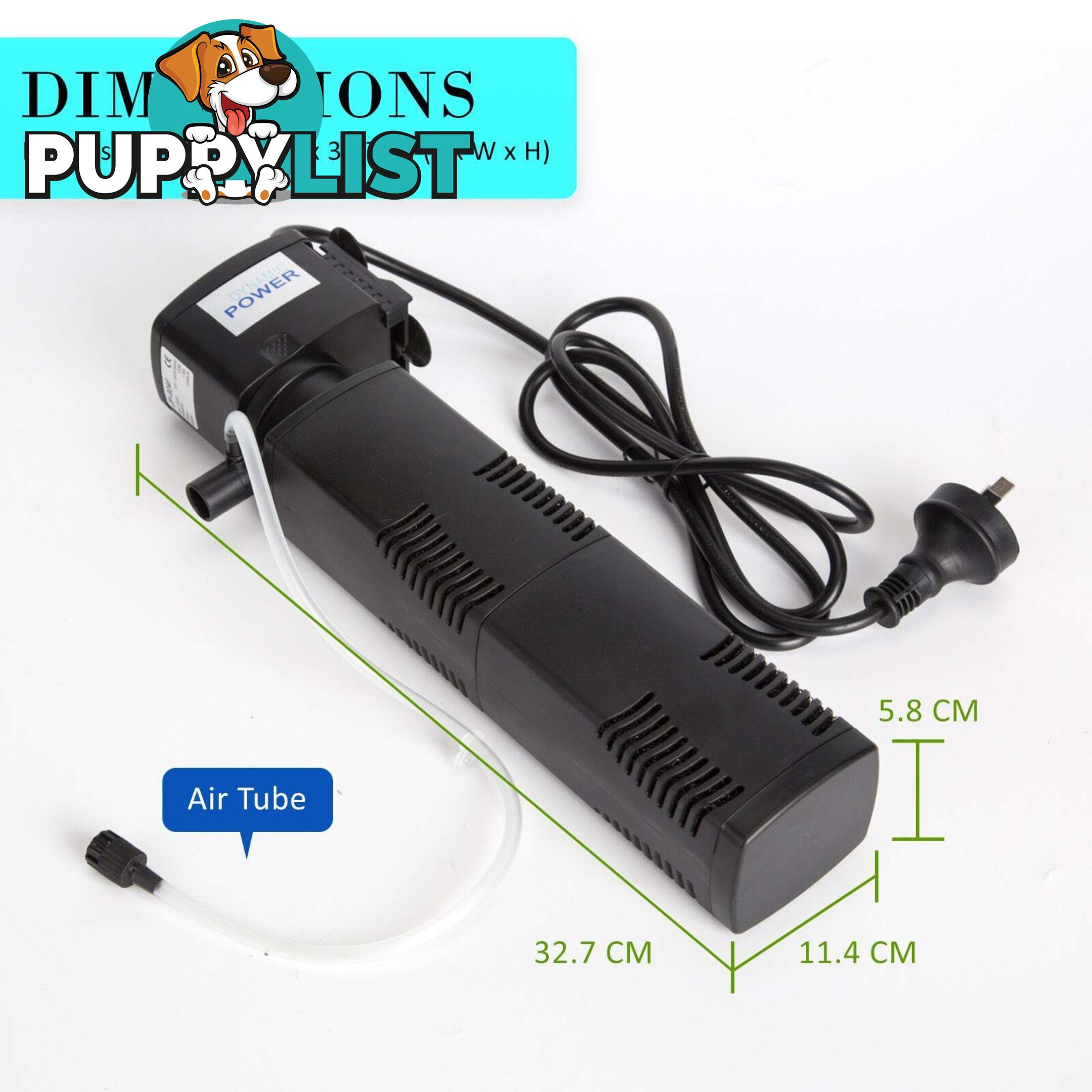 Aquarium Submersible Filter Pond Pump 1200L/H 22W 1.6m - V274-AQ-JP024F-22