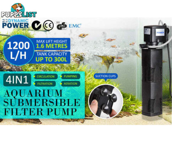 Dynamic Power Aquarium Submersible Filter Pond Pump - V274-AQ-JP024F-22