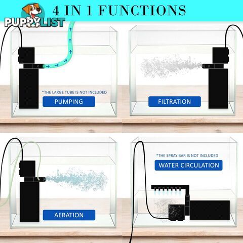 Aquarium Submersible Filter Pond Pump 1200L/H 22W 1.6m - V274-AQ-JP024F-22