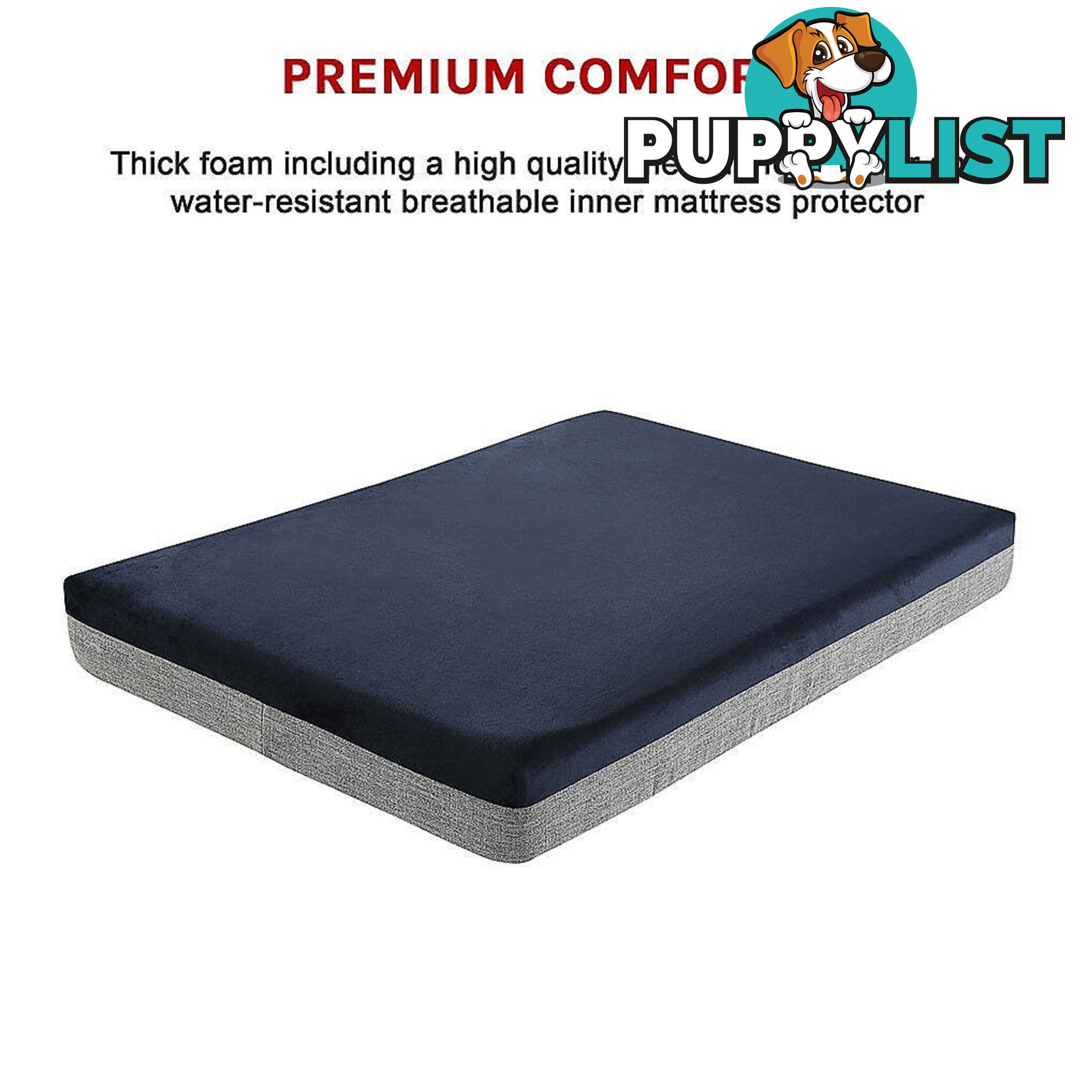 Memory Foam Dog Bed 12CM Thick Large Orthopedic Dog Pet Beds Waterproof Big - V63-826451
