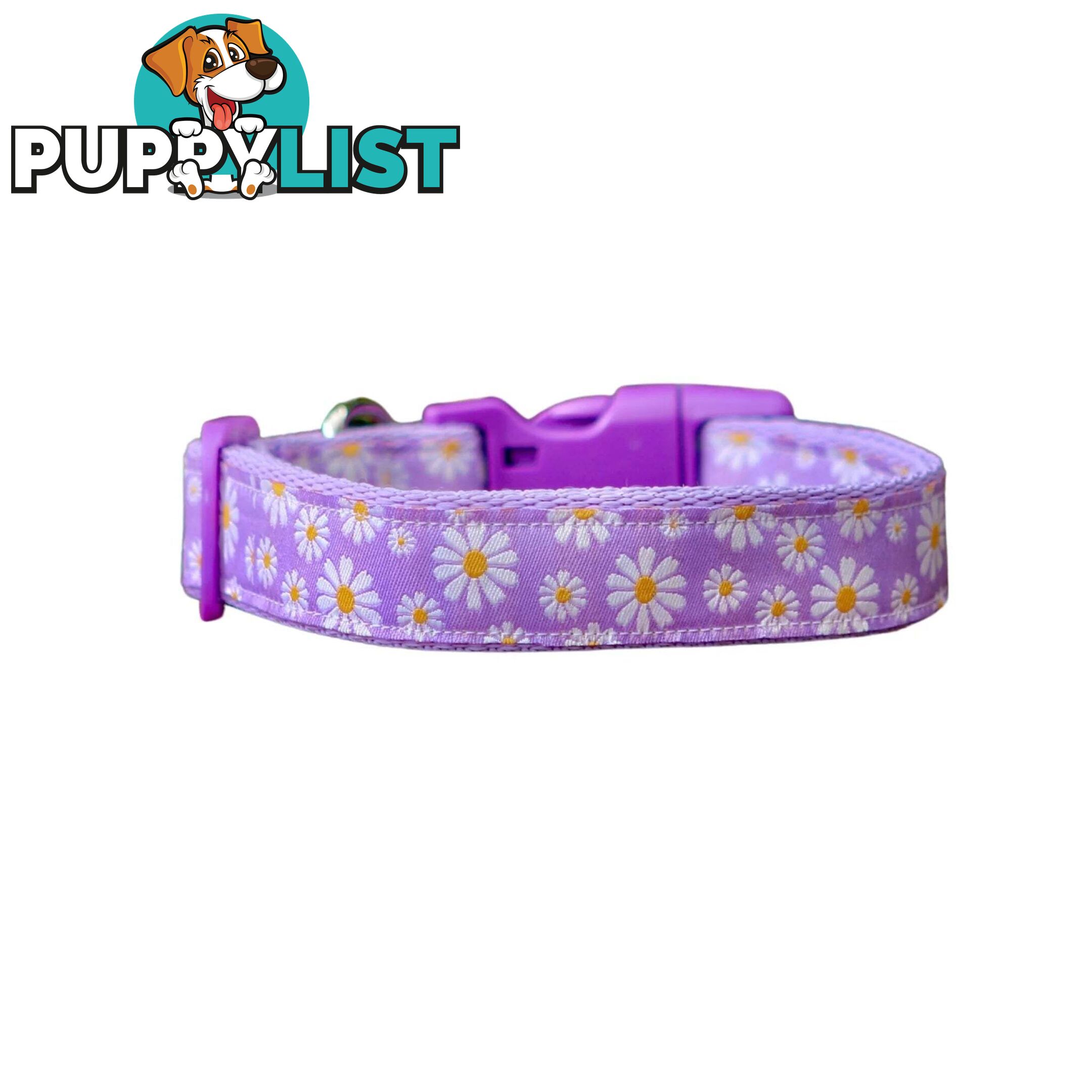 Daisy Dog Collar -  Hand Made by The Bark Side - TBSDAILPNK