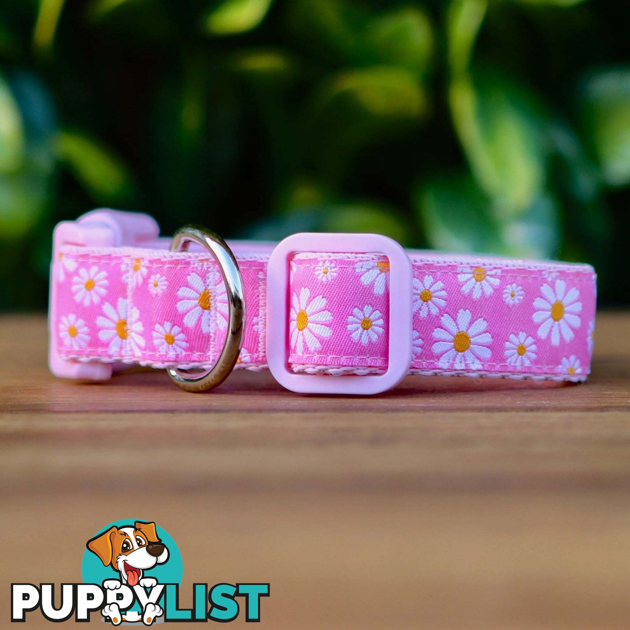 Daisy Dog Collar -  Hand Made by The Bark Side - TBSDAILPNK