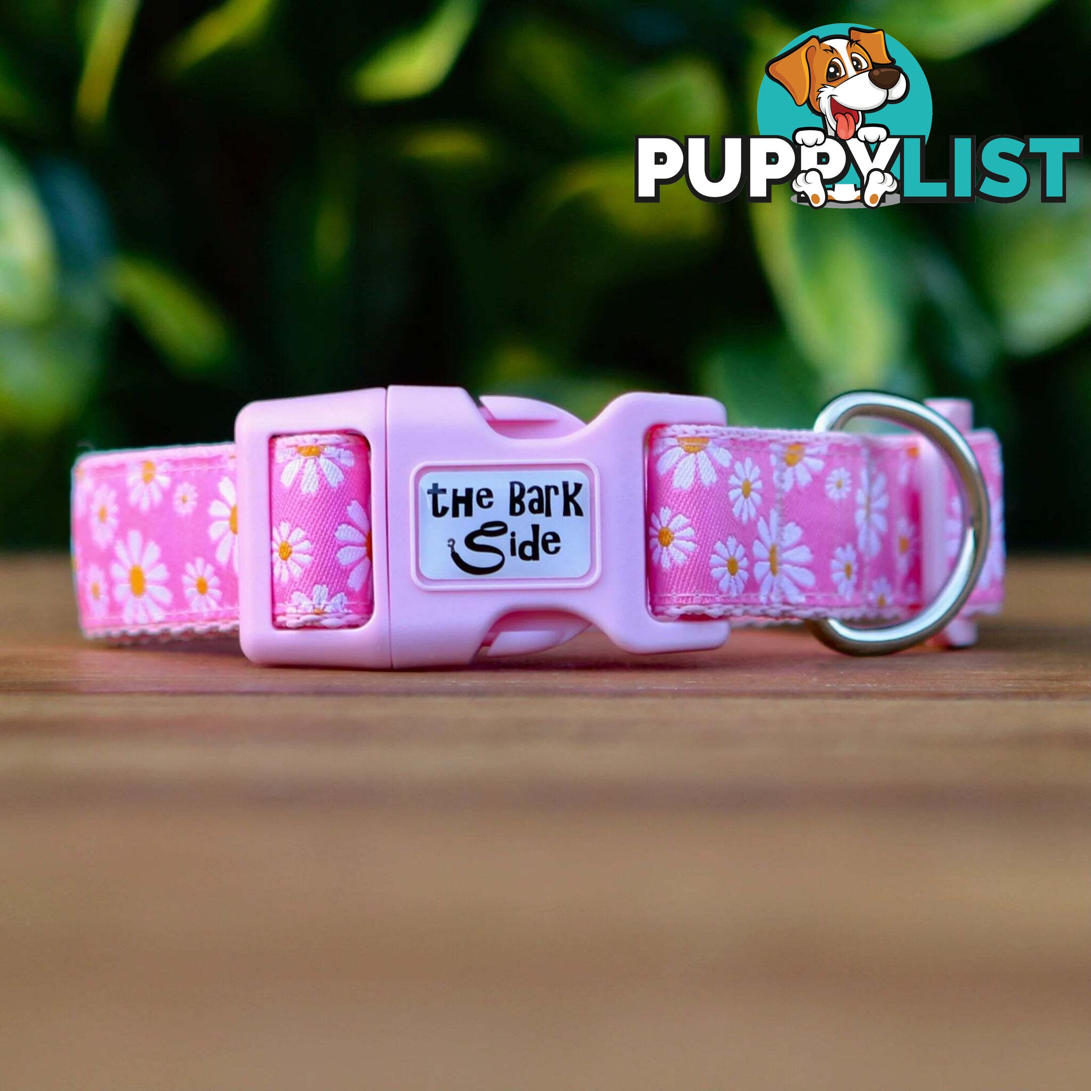 Daisy Dog Collar -  Hand Made by The Bark Side - TBSDAILPNK