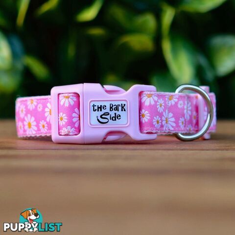 Daisy Dog Collar -  Hand Made by The Bark Side - TBSDAILPNK