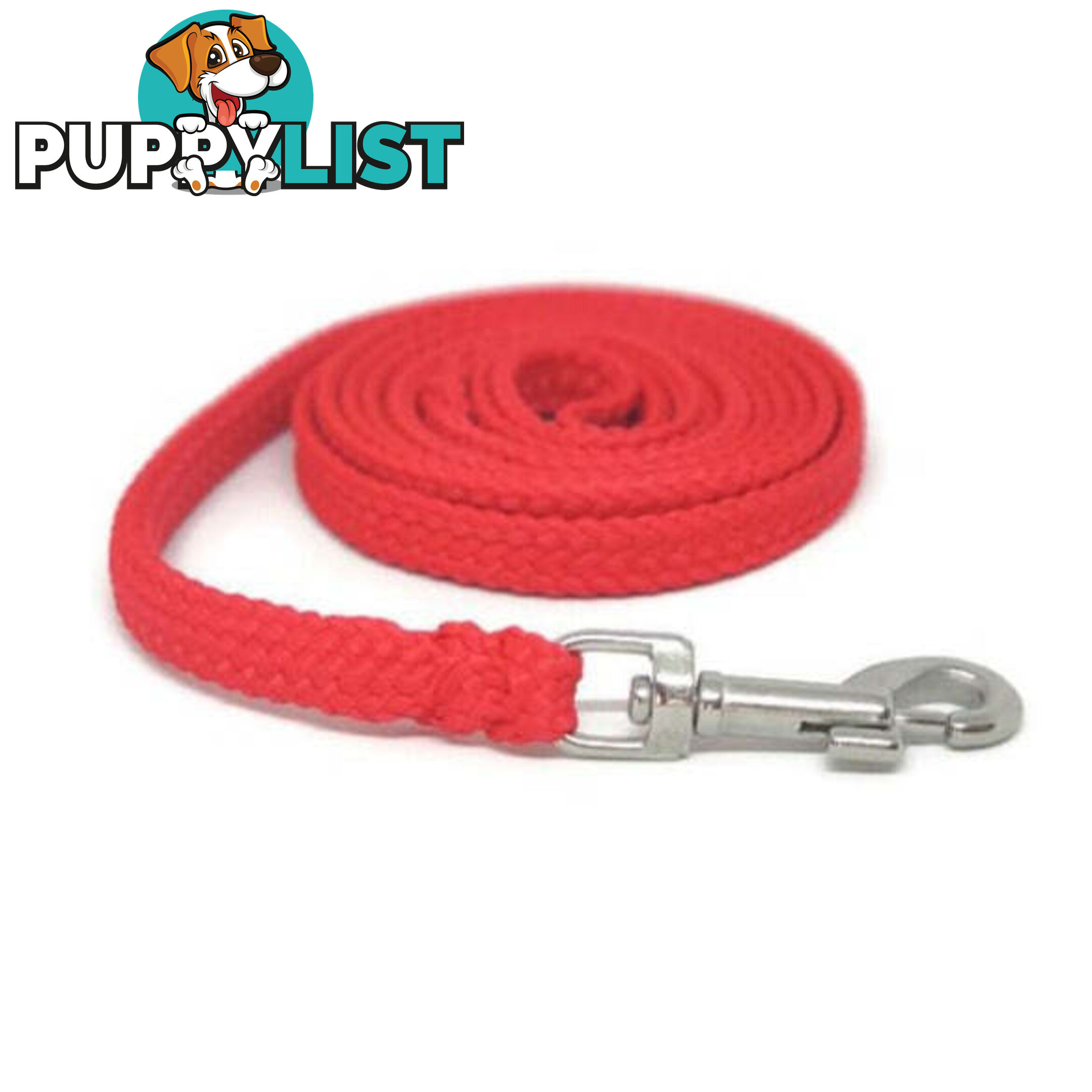 1.8m to 10m Long Dog Lead No Stitching Tough Yarnix 10mm Wide - YNXLD10-5-GRN-BR
