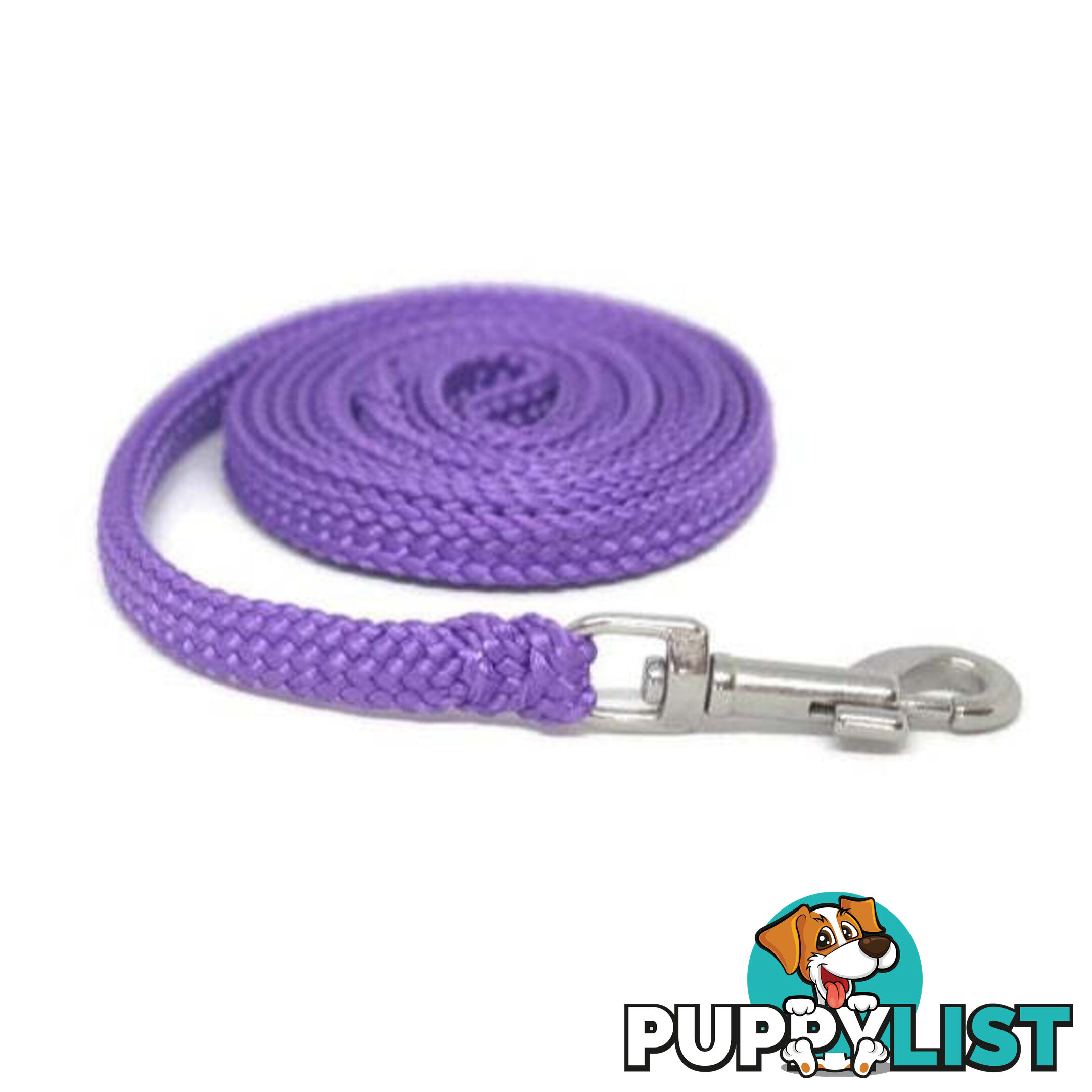 1.8m to 10m Long Dog Lead No Stitching Tough Yarnix 10mm Wide - YNXLD10-5-GRN-BR