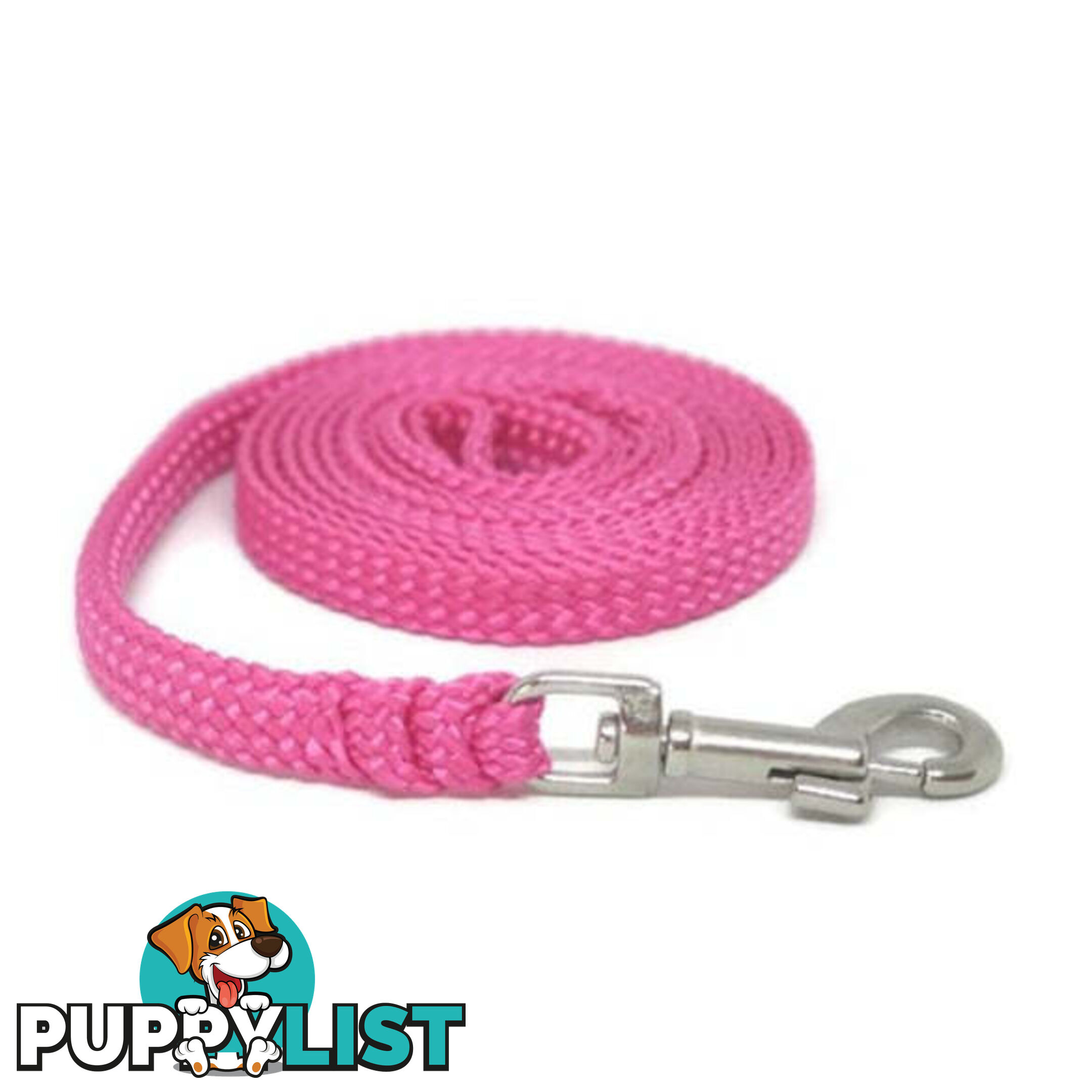 1.8m to 10m Long Dog Lead No Stitching Tough Yarnix 10mm Wide - YNXLD10-5-GRN-BR