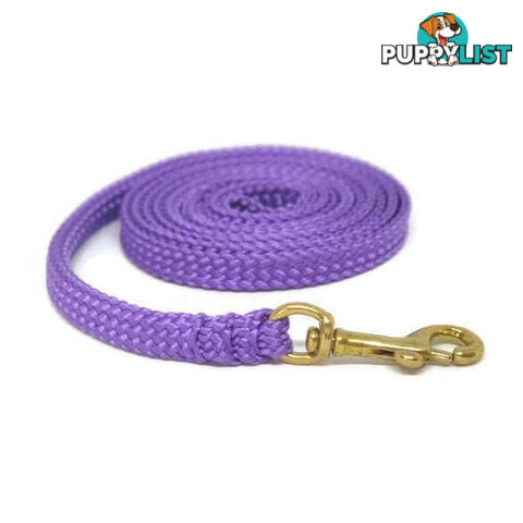 1.8m to 10m Long Dog Lead No Stitching Tough Yarnix 10mm Wide - YNXLD10-5-GRN-BR