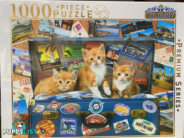 Kittens In Suitcase Comical Animals 1000 Piece Puzzle - V210-2644042