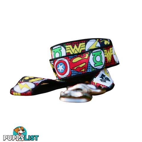 Superhero Dog Lead / Dog Leash - Hand Made by The Bark Side - TBSLDSUPRED251.8