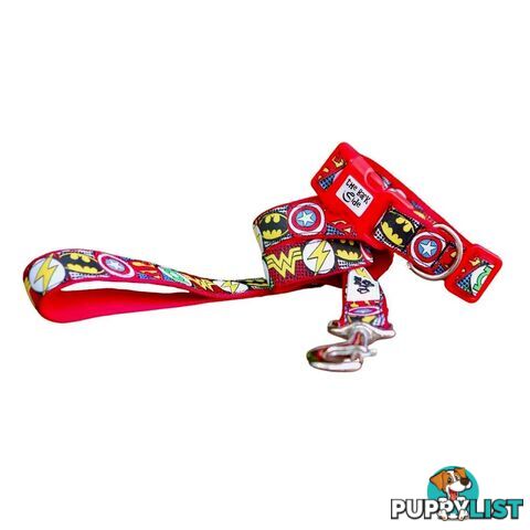 Superhero Dog Lead / Dog Leash - Hand Made by The Bark Side - TBSLDSUPRED251.8