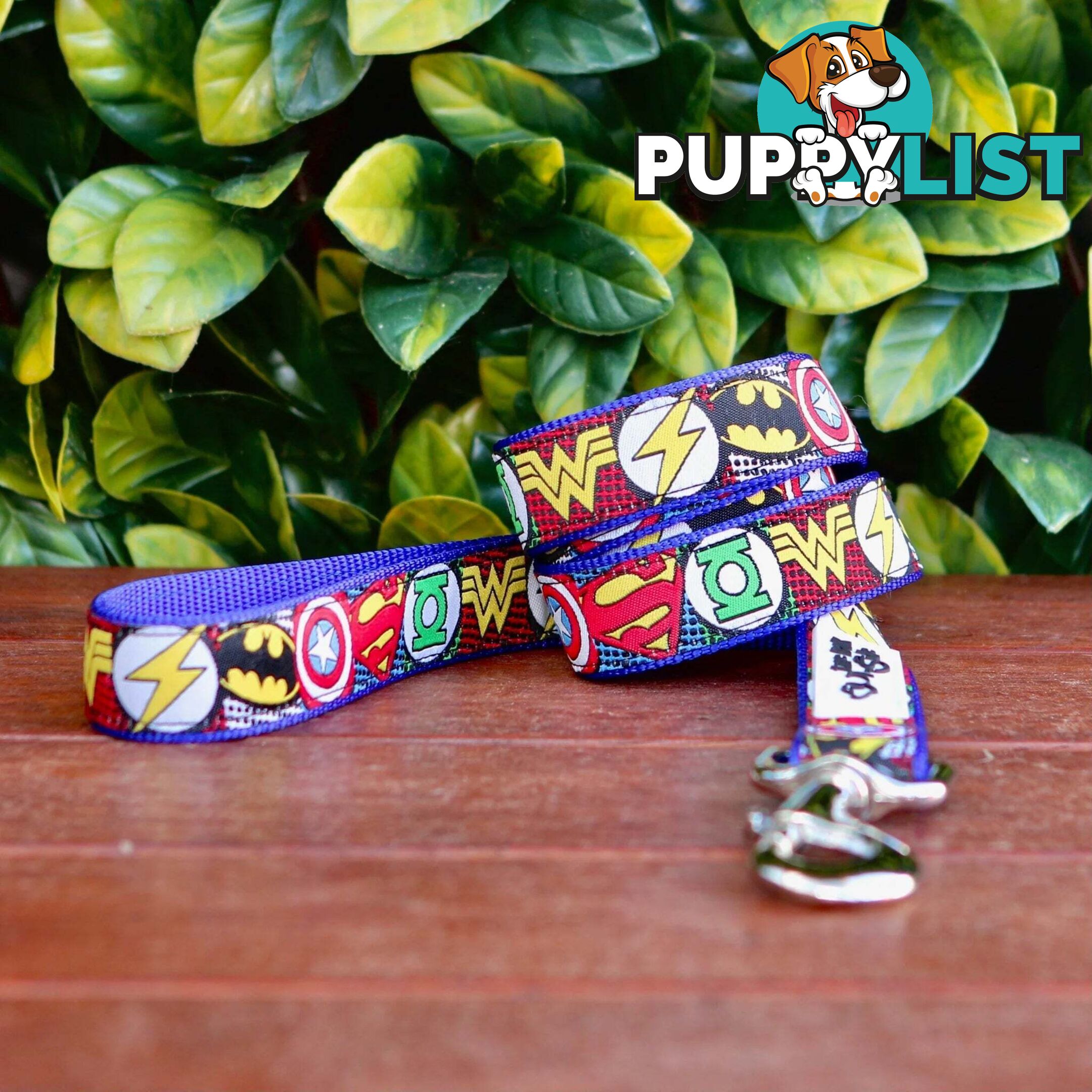 Superhero Dog Lead / Dog Leash - Hand Made by The Bark Side - TBSLDSUPRED251.8