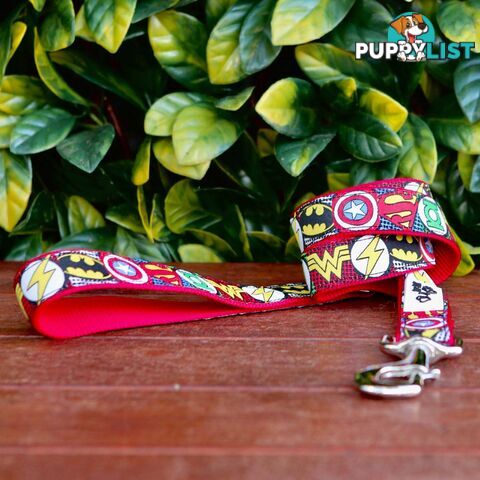 Superhero Dog Lead / Dog Leash - Hand Made by The Bark Side - TBSLDSUPRED251.8