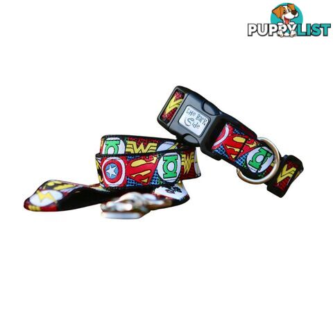 Superhero Dog Lead / Dog Leash - Hand Made by The Bark Side - TBSLDSUPRED251.8