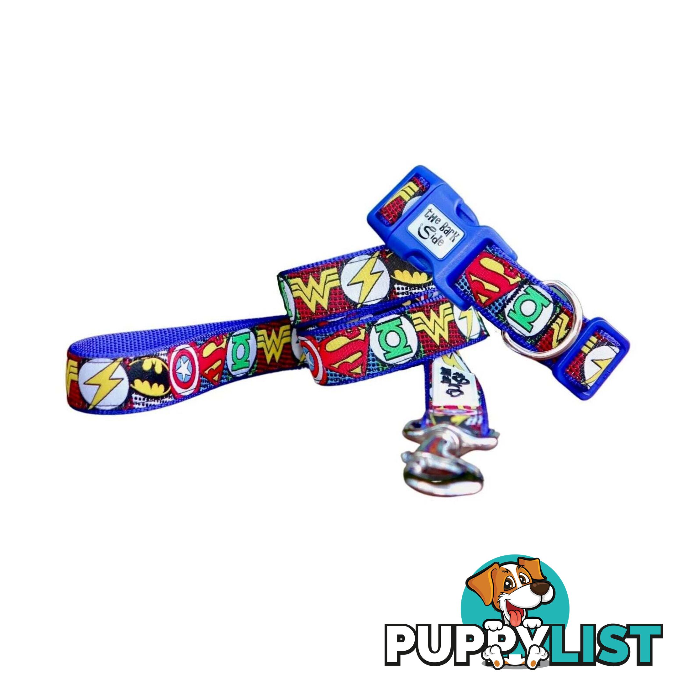 Superhero Dog Lead / Dog Leash - Hand Made by The Bark Side - TBSLDSUPRED251.8
