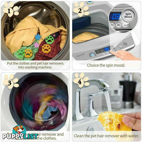 2Pcs Pet Hair Remover Floating Fur Catcher Laundry Lint Dog Cat Washing Machine - V201-439860