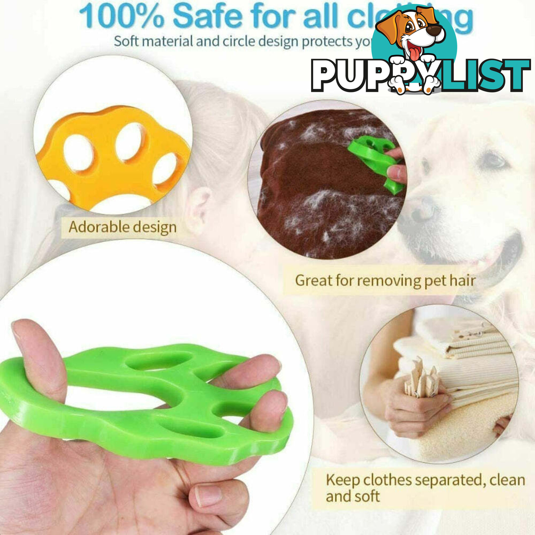 2Pcs Pet Hair Remover Floating Fur Catcher Laundry Lint Dog Cat Washing Machine - V201-439860