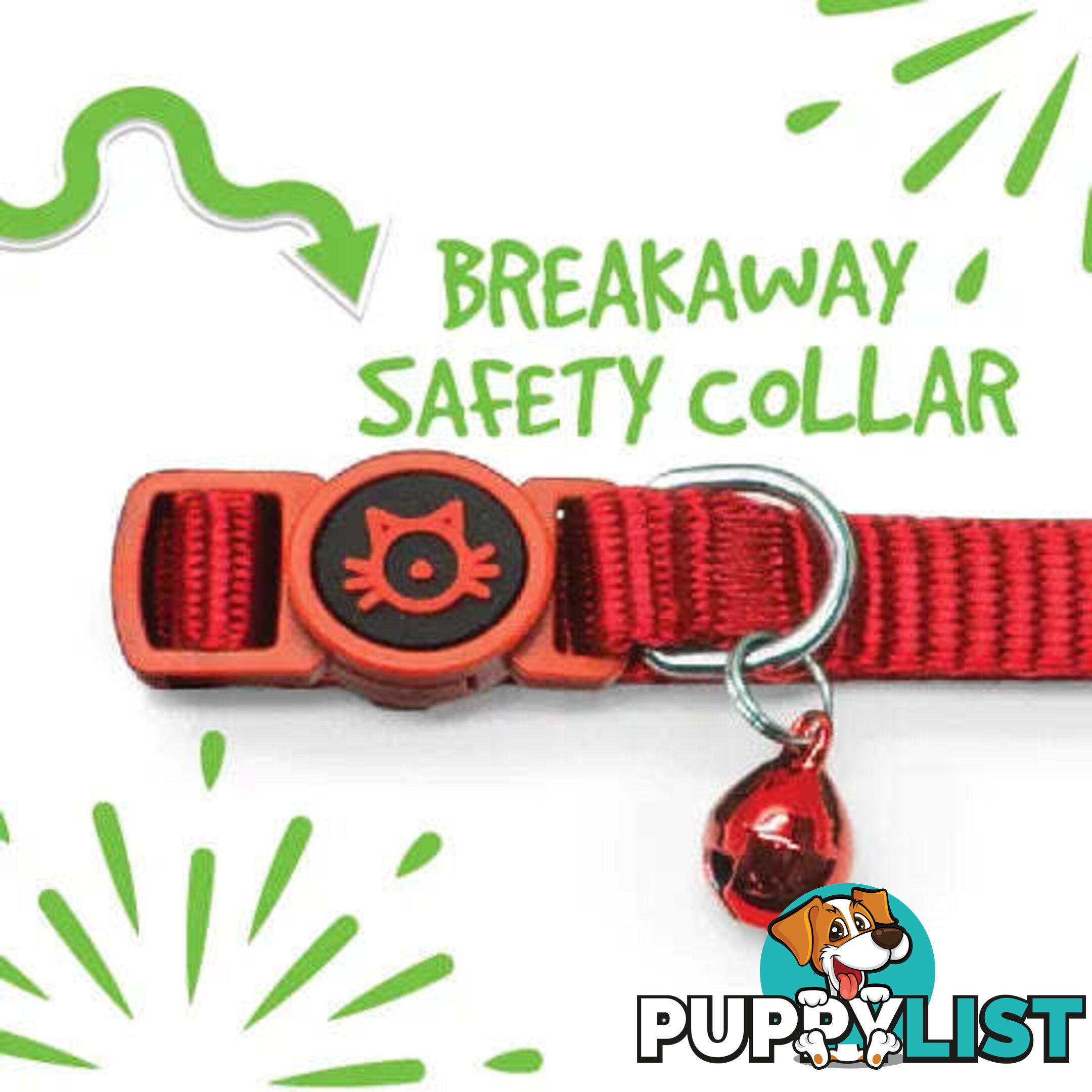 NYLON CAT COLLAR - BAINBRIDGE - BB-A7194-GRN