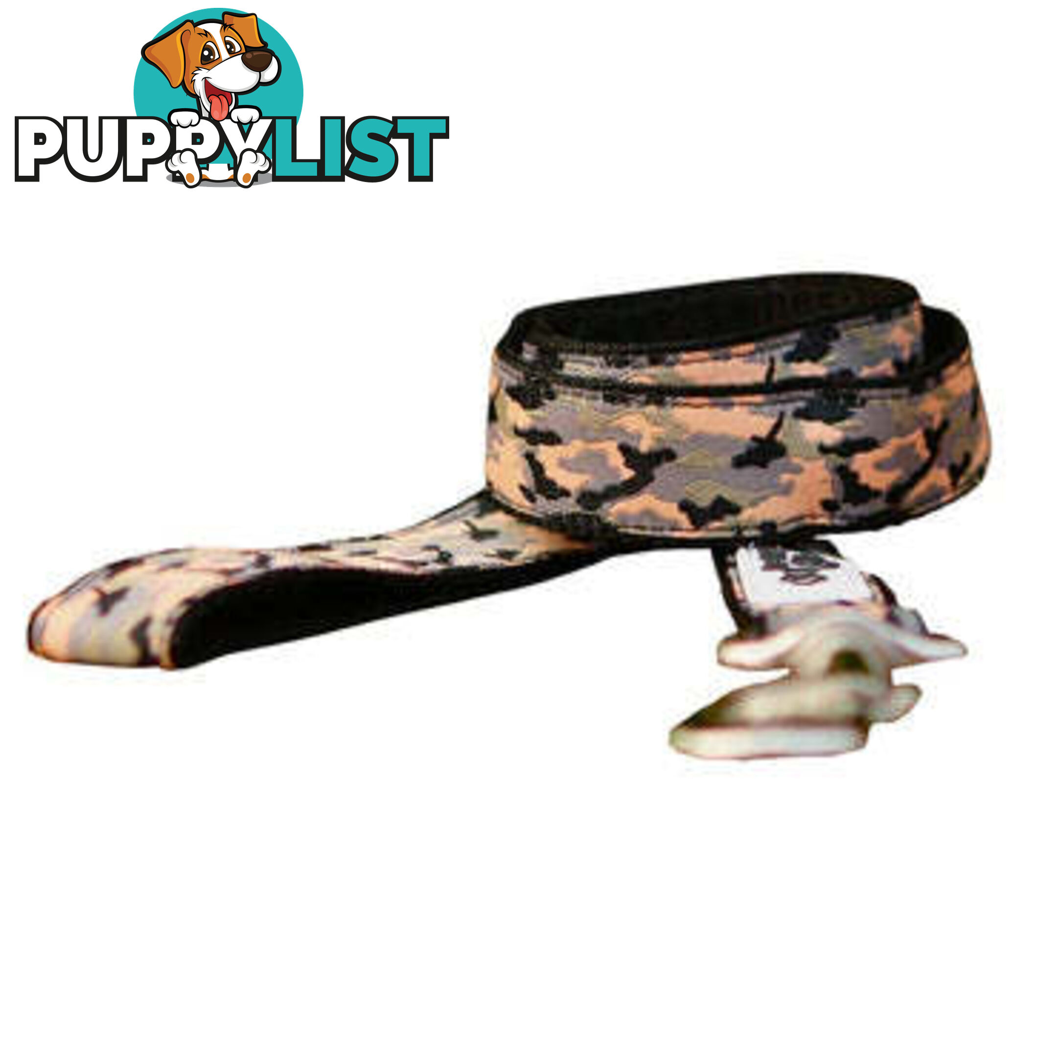 Camouflage Dog Lead / Dog Leash - Hand Made by The Bark Side - TBSLDCAMBLK251.5