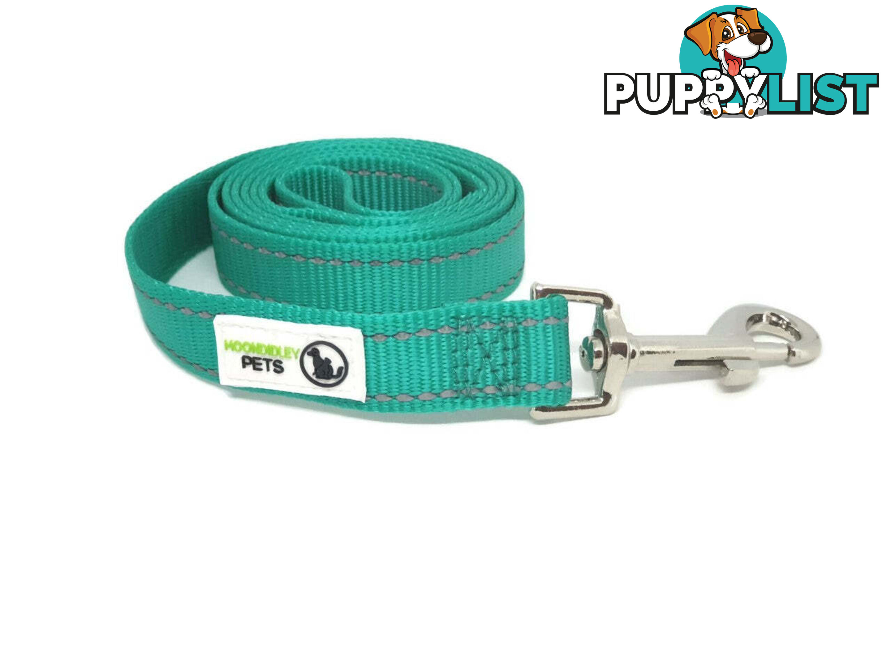 3m Long Nylon w/Reflective Stitching Dog Lead - Moondidley Pets - MDPLDREFTUR253