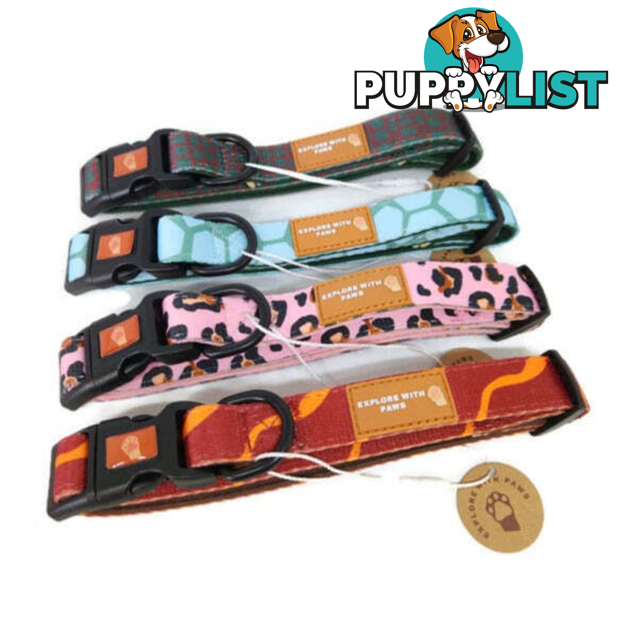 Designer Dog Collars by Explore with Paws - EWPCOLLTIGN