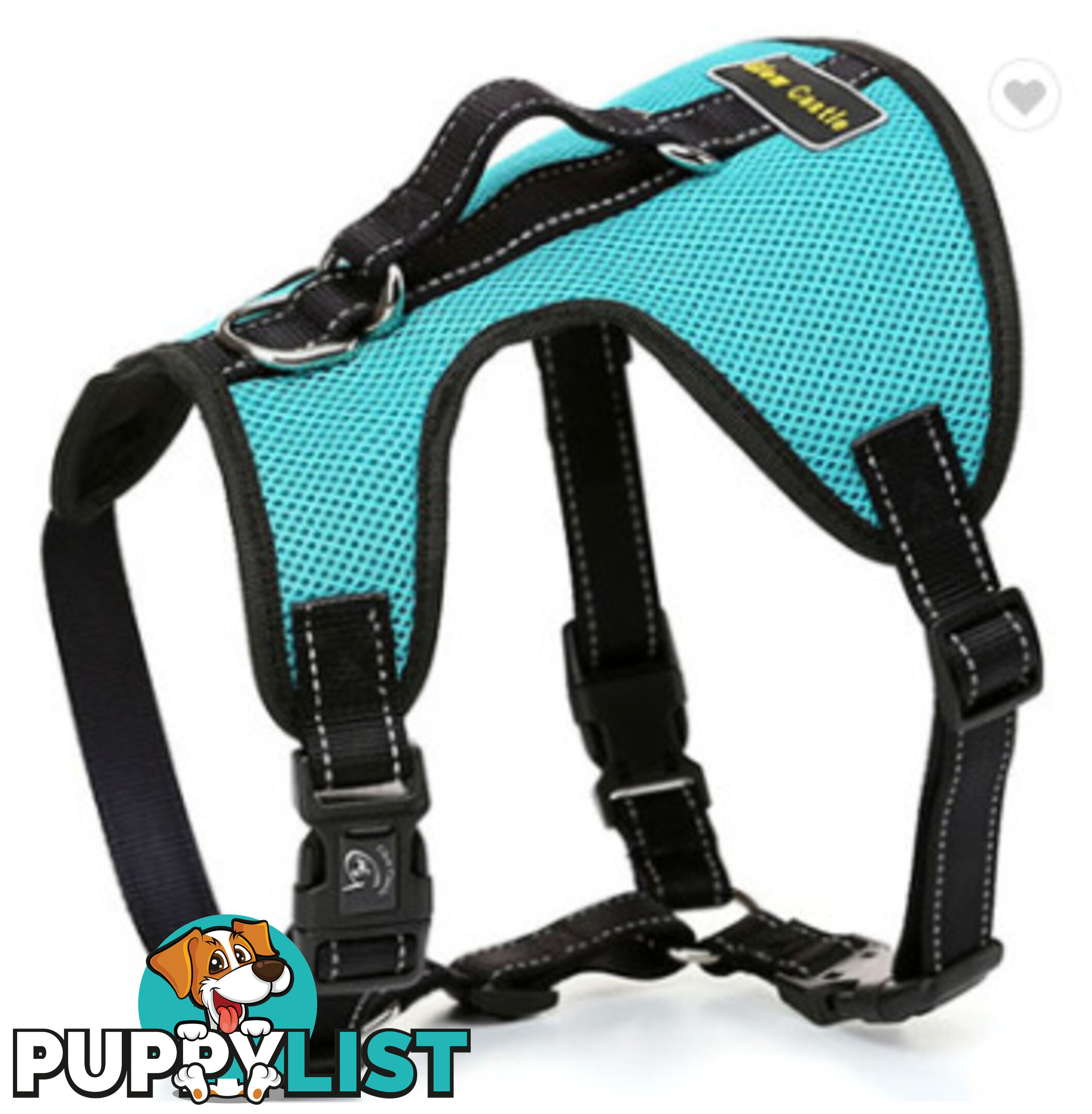 Dog Harness Billi Bob Soft Mesh Reflective Webbing - Moondidley Pets - MDPHARBILLGRN