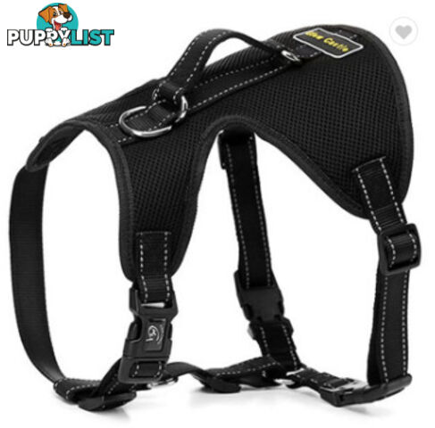 Dog Harness Billi Bob Soft Mesh Reflective Webbing - Moondidley Pets - MDPHARBILLGRN