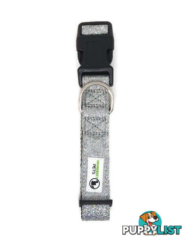 Bling Glitter Overlay Nylon Collar - Breakaway Buckle - Moondidley Pets - MDPCOLBLIXLTUR