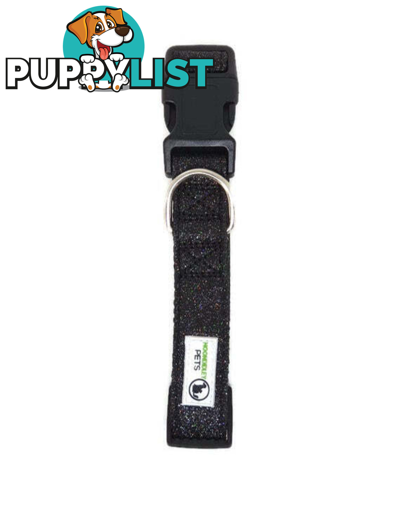 Bling Glitter Overlay Nylon Collar - Breakaway Buckle - Moondidley Pets - MDPCOLBLIXLTUR