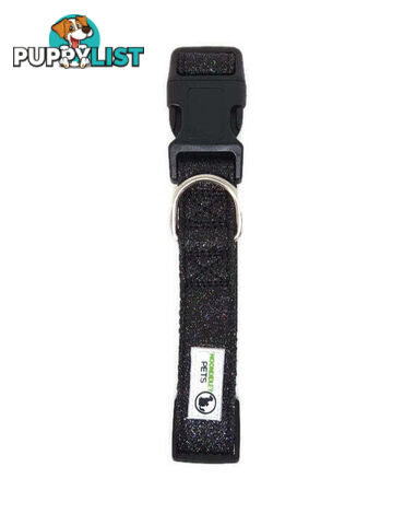 Bling Glitter Overlay Nylon Collar - Breakaway Buckle - Moondidley Pets - MDPCOLBLIXLTUR