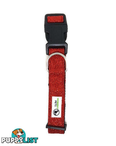 Bling Glitter Overlay Nylon Collar - Breakaway Buckle - Moondidley Pets - MDPCOLBLIXLTUR