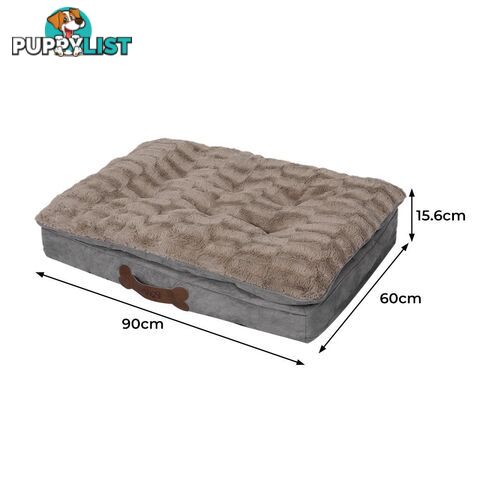 Dog Calming Bed Pet Cat Removable Cover Washable Orthopedic Memory Foam PaWz - WB-PT1058-XL-KH
