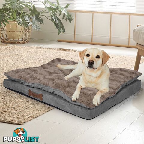 Dog Calming Bed Pet Cat Removable Cover Washable Orthopedic Memory Foam PaWz - WB-PT1058-XL-KH