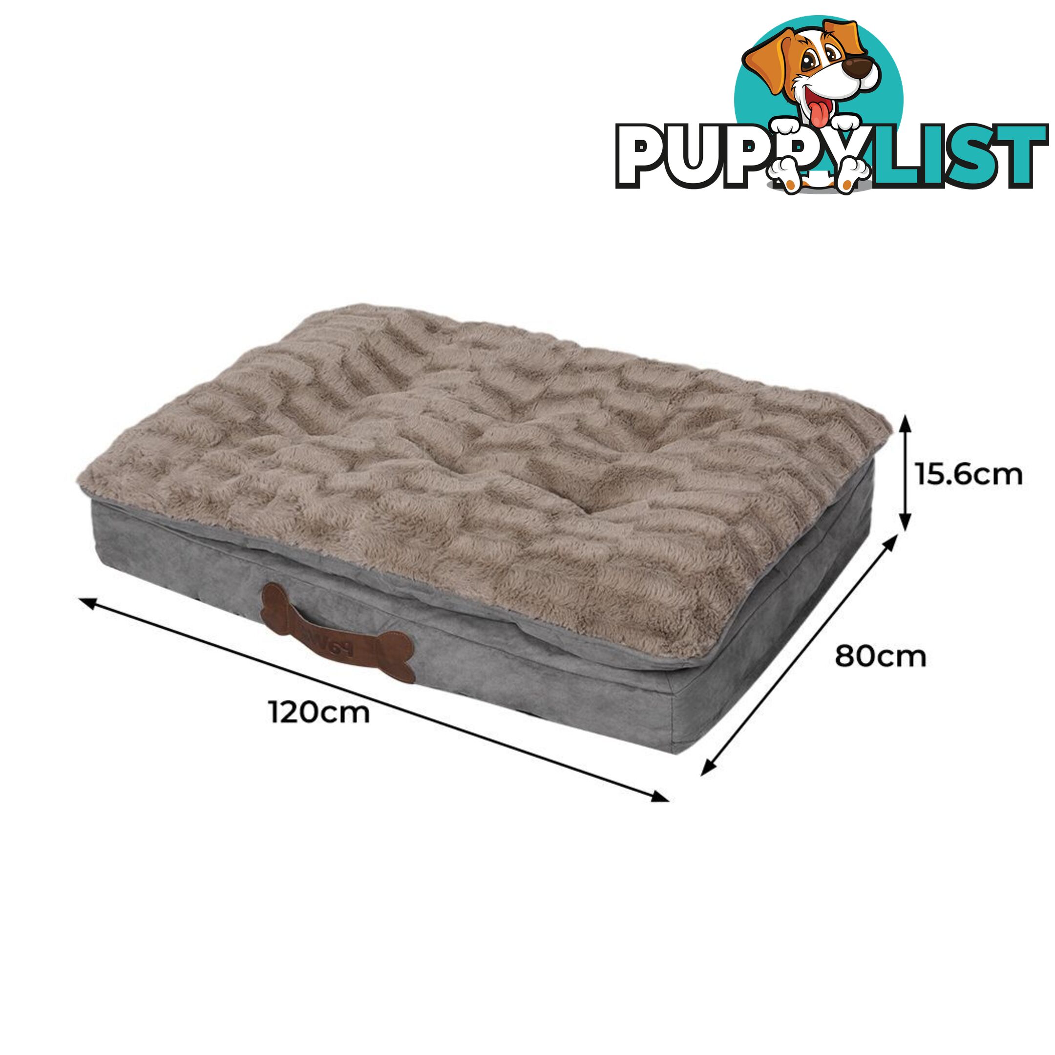 Dog Calming Bed Pet Cat Removable Cover Washable Orthopedic Memory Foam PaWz - WB-PT1058-XL-KH