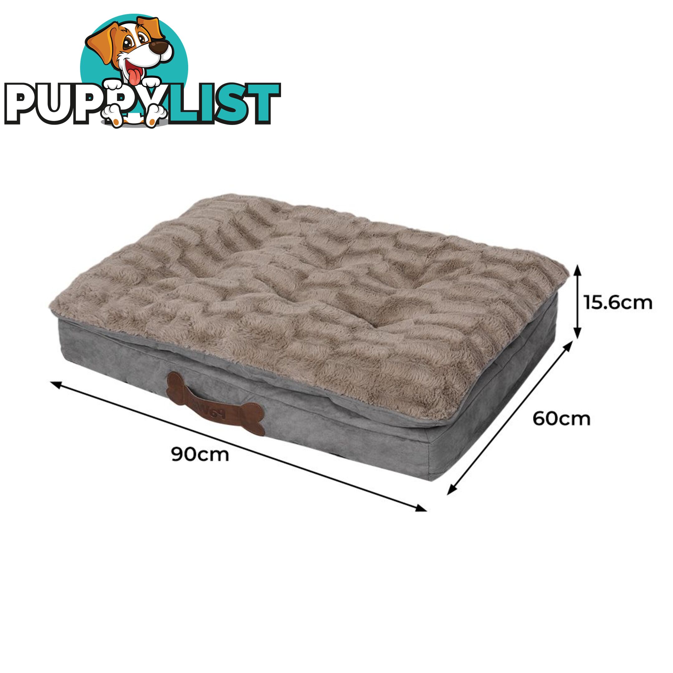 Dog Calming Bed Pet Cat Removable Cover Washable Orthopedic Memory Foam PaWz - WB-PT1058-XL-KH