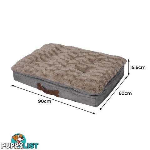 Dog Calming Bed Pet Cat Removable Cover Washable Orthopedic Memory Foam PaWz - WB-PT1058-XL-KH