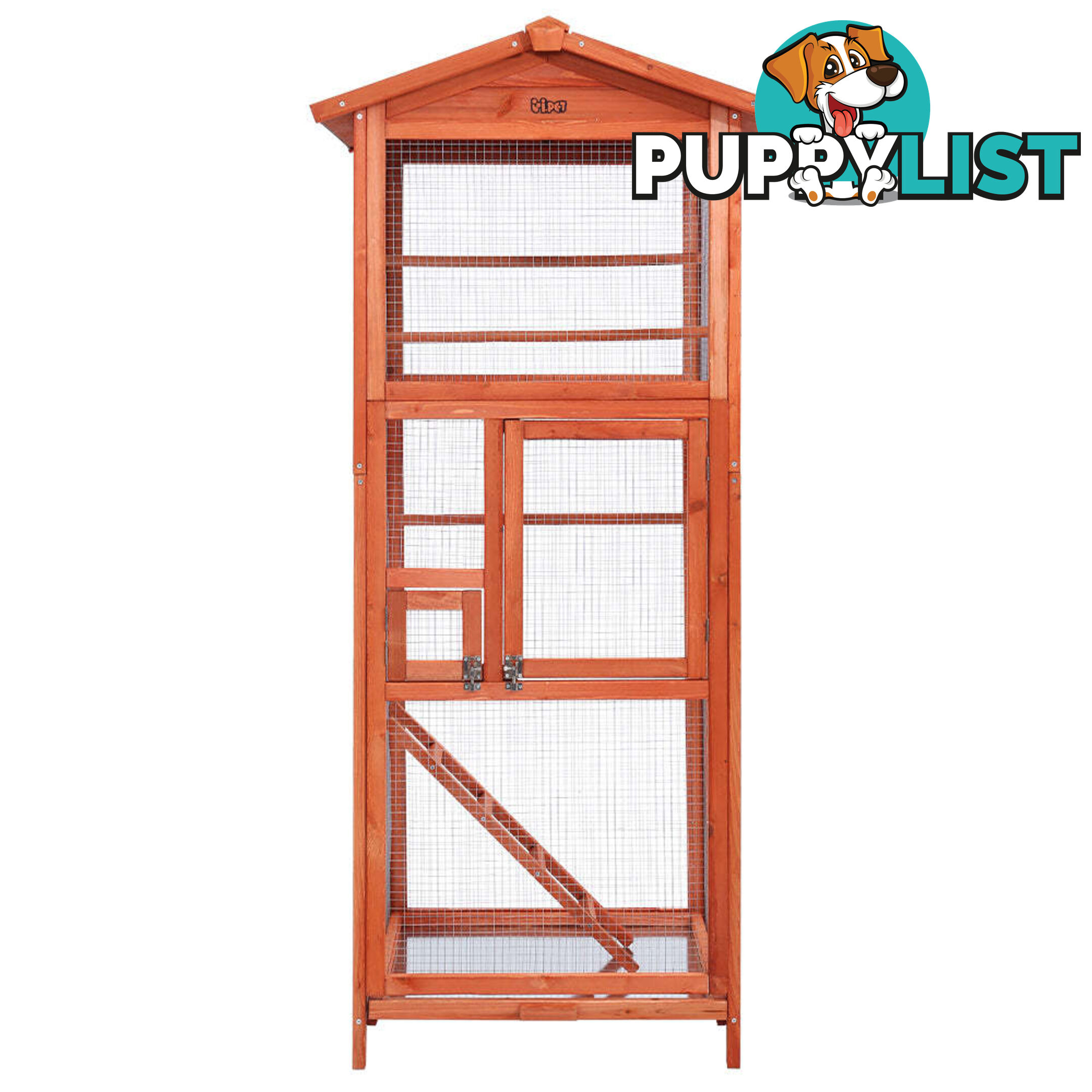i.Pet Bird Cage 72cm x 60cm x 168cm Pet Cages Large Aviary Parrot Carrier Travel Canary Wooden XL - PET-GT-BIRD-WBC02