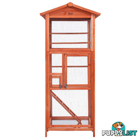 i.Pet Bird Cage 72cm x 60cm x 168cm Pet Cages Large Aviary Parrot Carrier Travel Canary Wooden XL - PET-GT-BIRD-WBC02