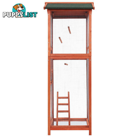 i.Pet Bird Cage 72cm x 60cm x 168cm Pet Cages Large Aviary Parrot Carrier Travel Canary Wooden XL - PET-GT-BIRD-WBC02