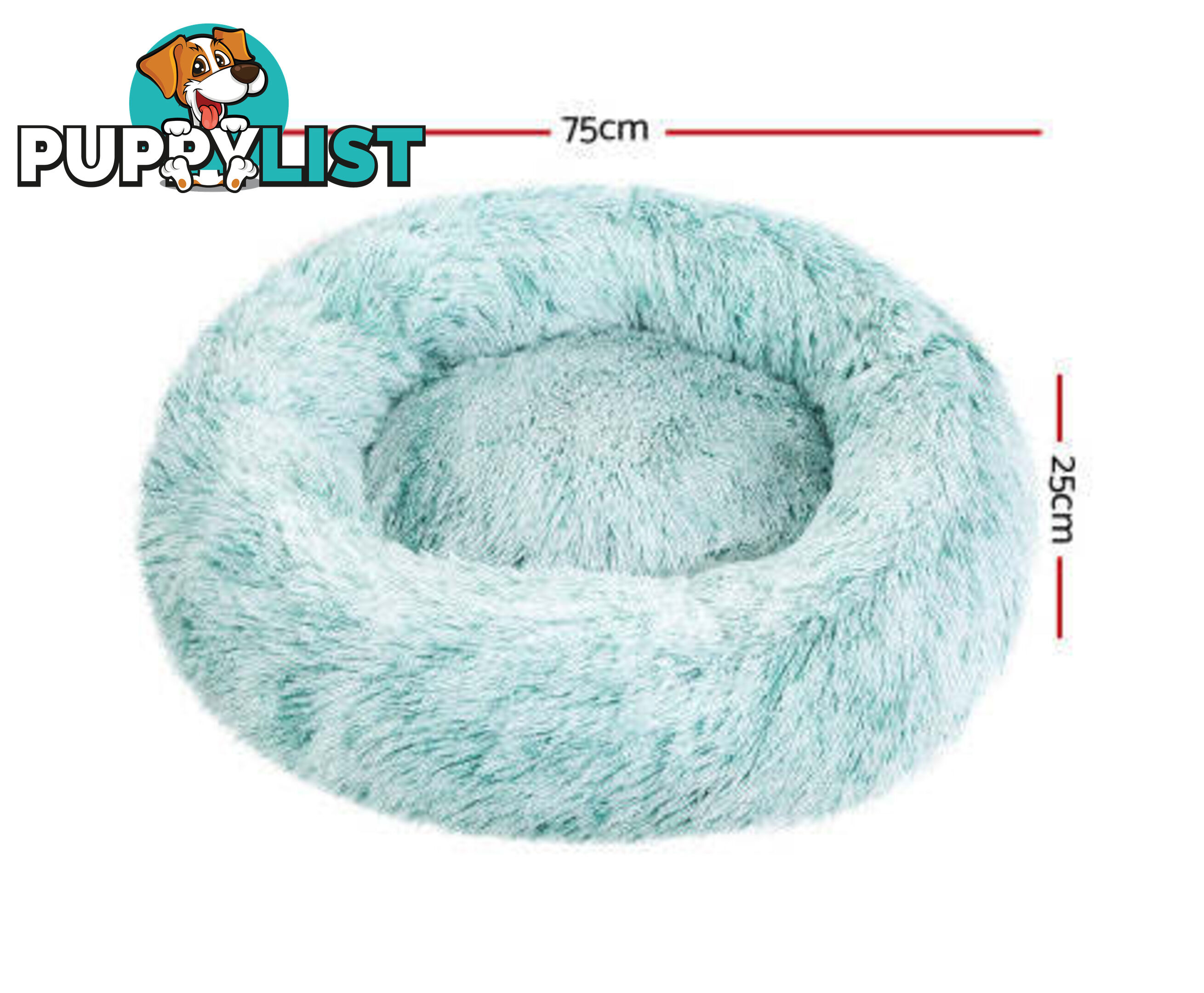 Pet Bed Dog Cat Calming Bed Sleeping Comfy Washable - PET-BED-D90-WHBR