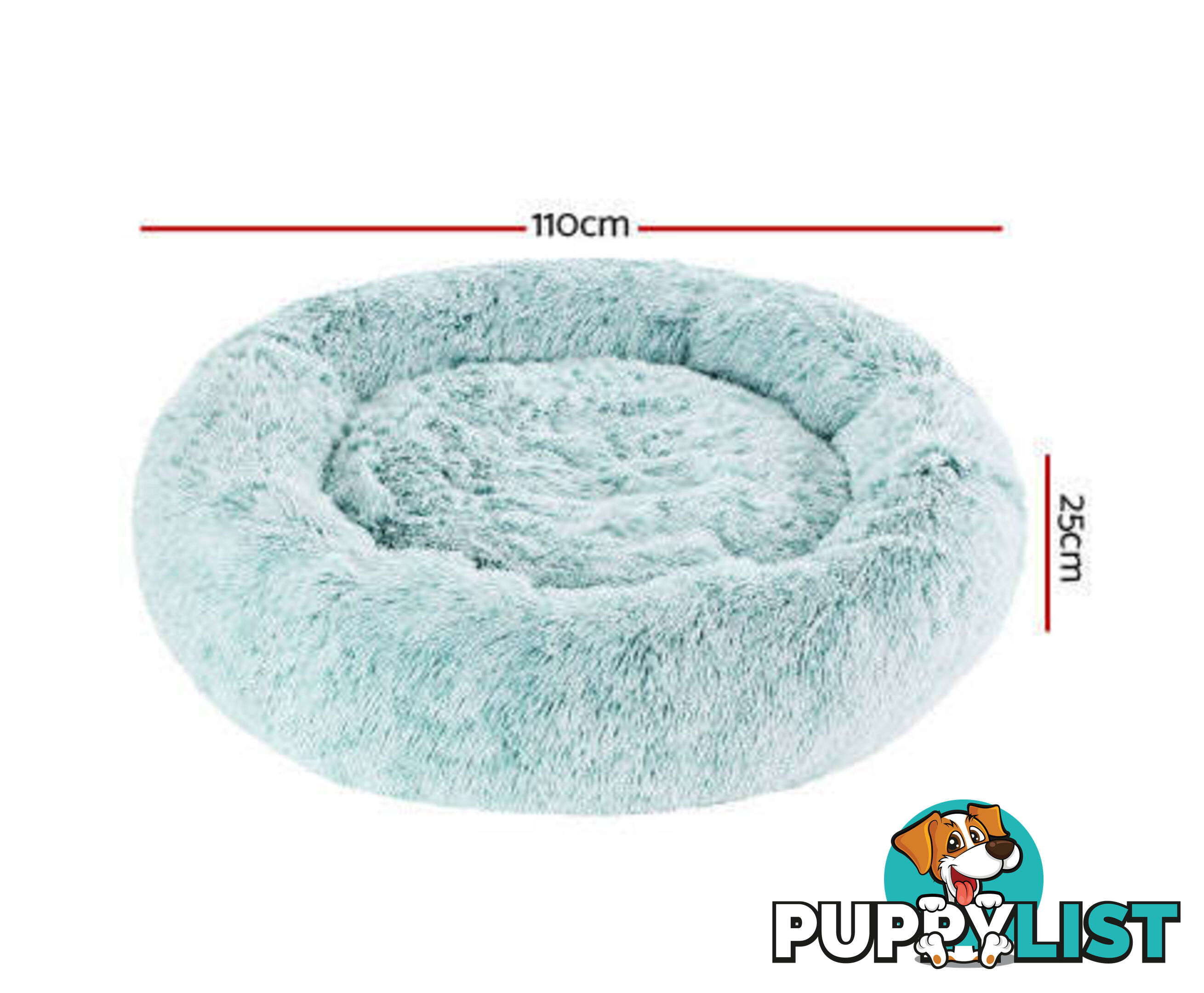 Pet Bed Dog Cat Calming Bed Sleeping Comfy Washable - PET-BED-D90-WHBR