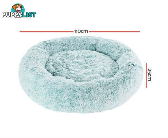 Pet Bed Dog Cat Calming Bed Sleeping Comfy Washable - PET-BED-D90-WHBR