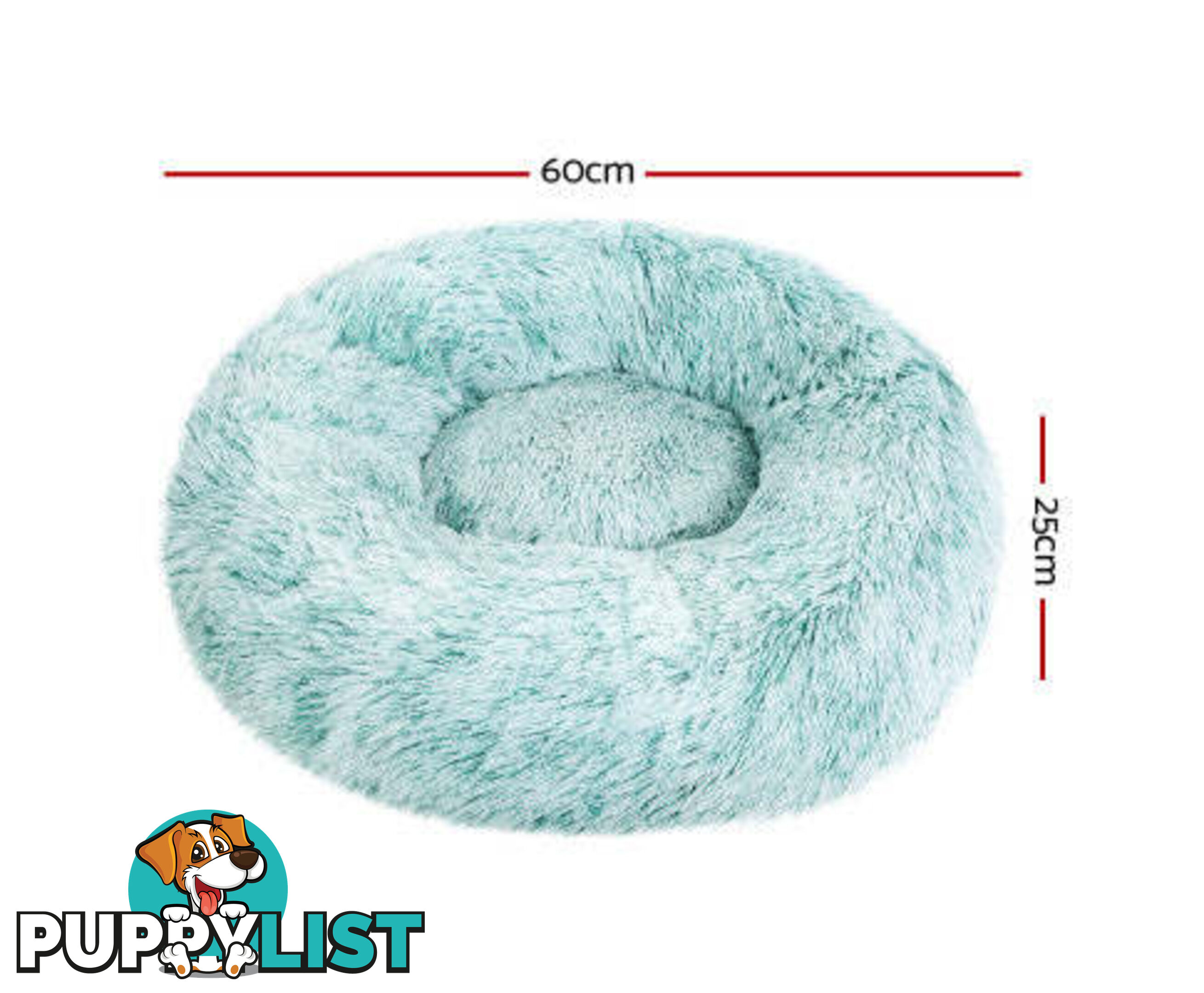 Pet Bed Dog Cat Calming Bed Sleeping Comfy Washable - PET-BED-D90-WHBR