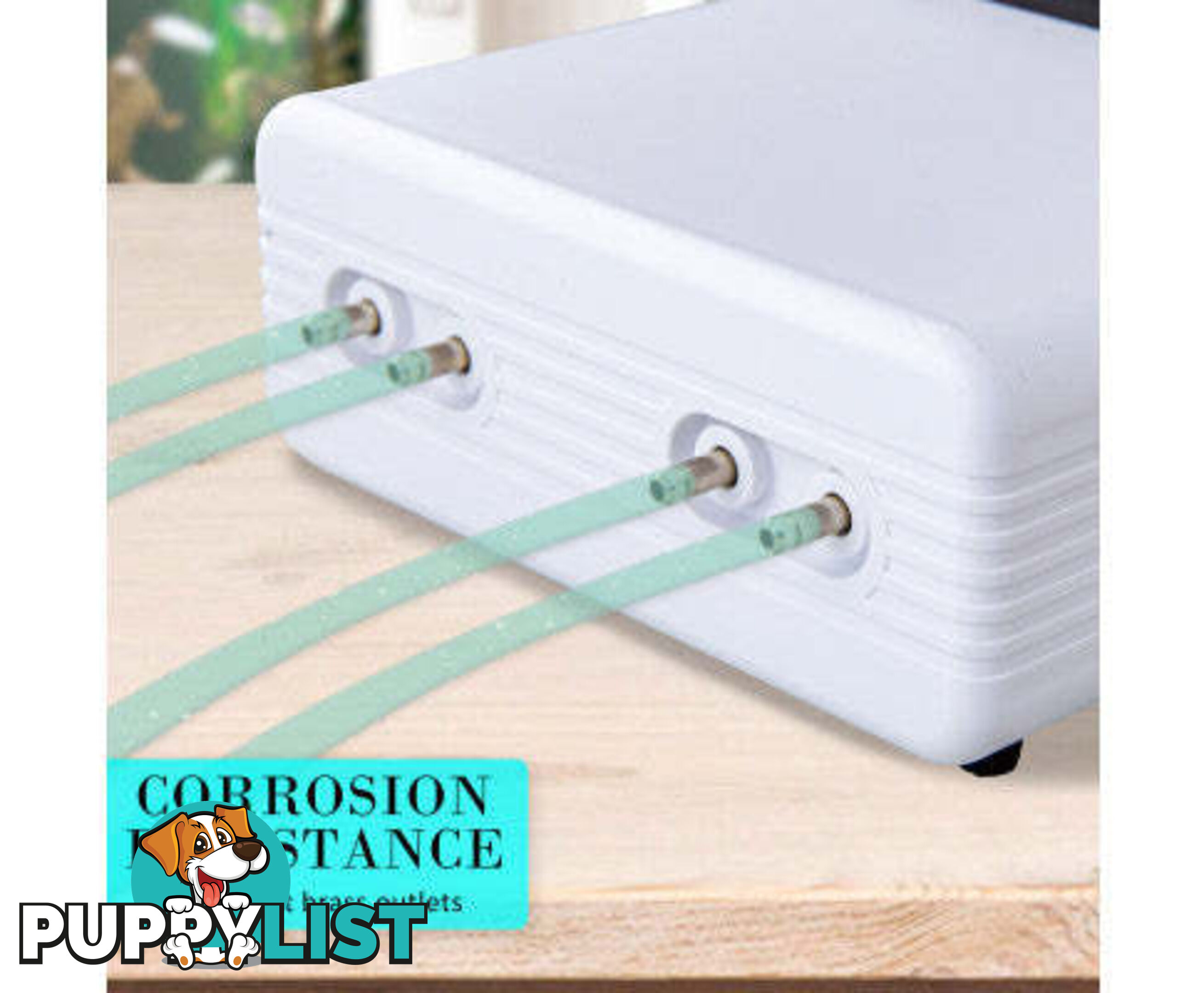 Aquarium Air Pump Oxygen Hydroponic 4 Outlet 670L/H 8W WHITE - V274-AQ-CT404