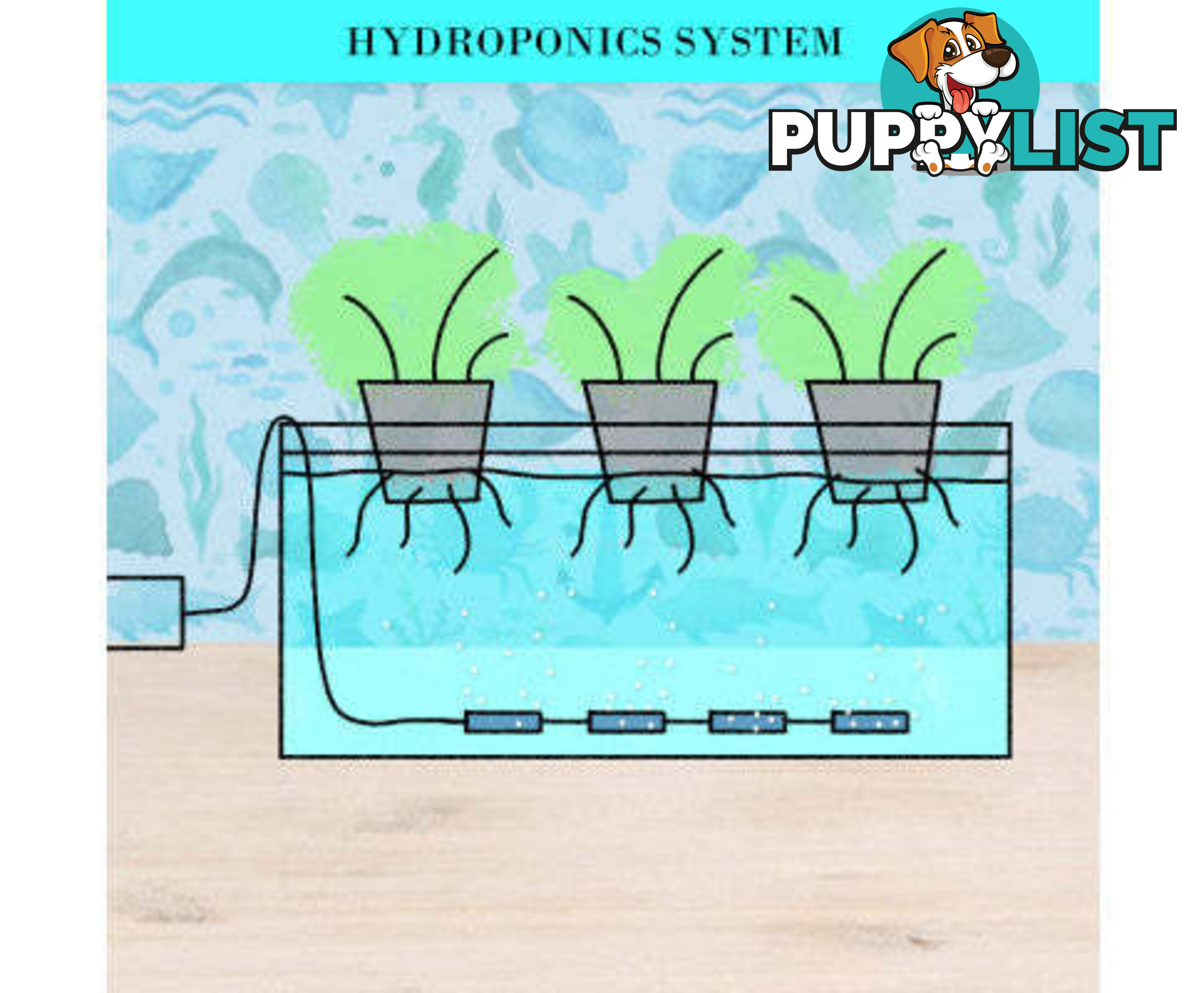 Aquarium Air Pump Oxygen Hydroponic 4 Outlet 670L/H 8W WHITE - V274-AQ-CT404