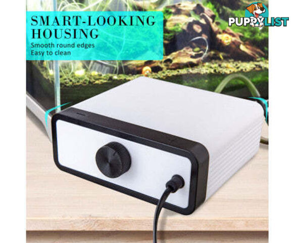 Aquarium Air Pump Oxygen Hydroponic 4 Outlet 670L/H 8W WHITE - V274-AQ-CT404
