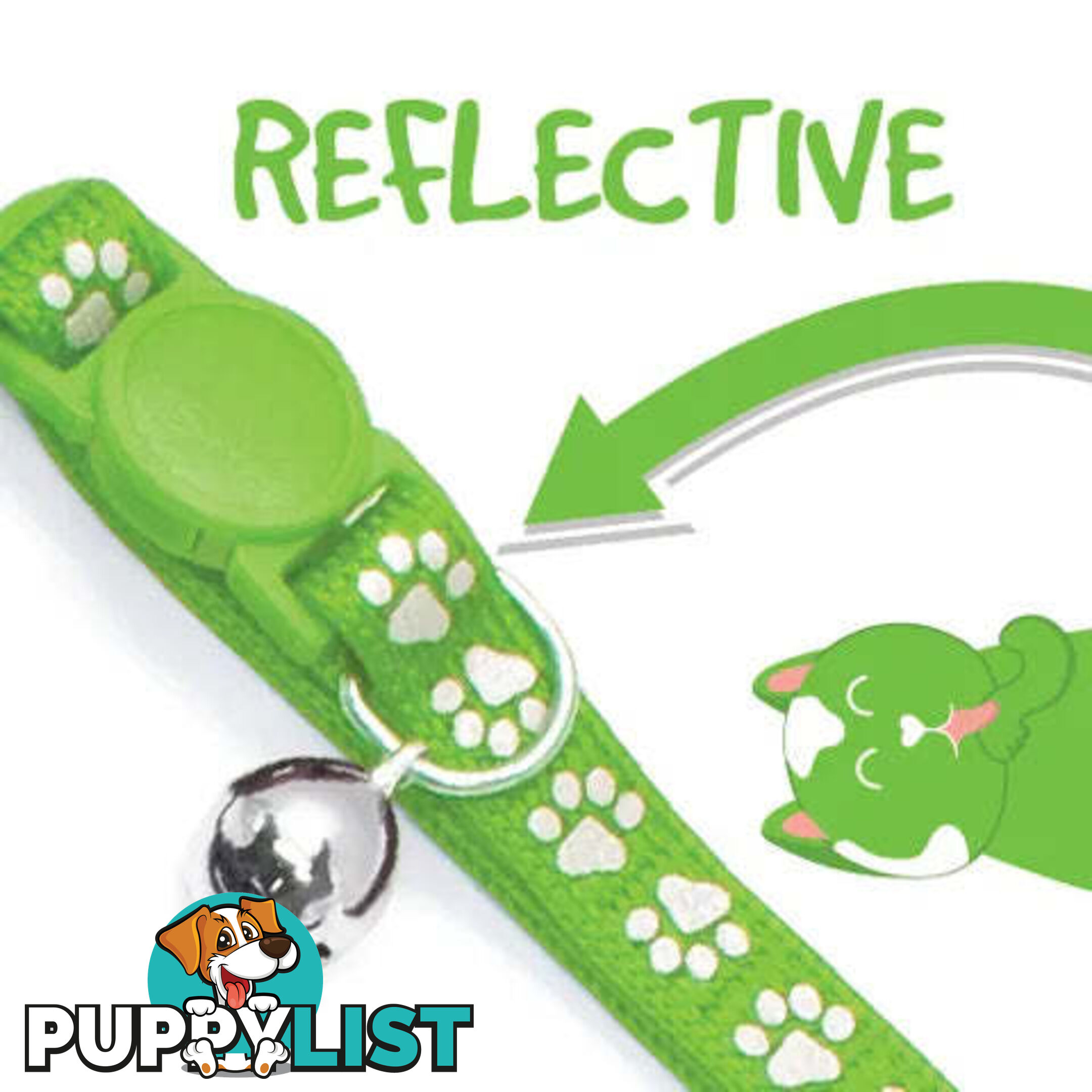 REFLECTIVE CAT COLLAR - BAINBRIDGE - BB-A7125-PNK