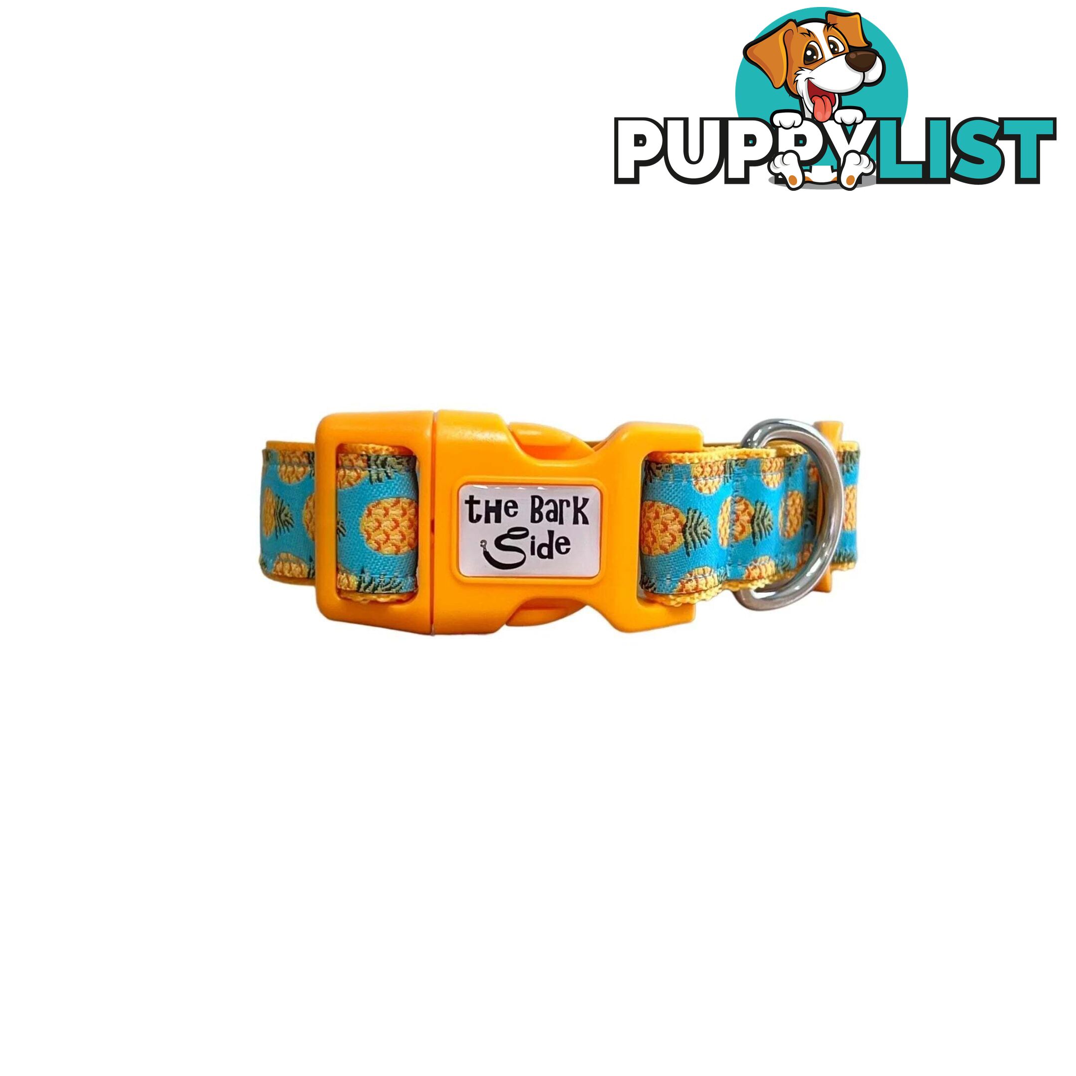 Pineapple Dog Collar - Hand Made by The Bark Side - TBSPINSM