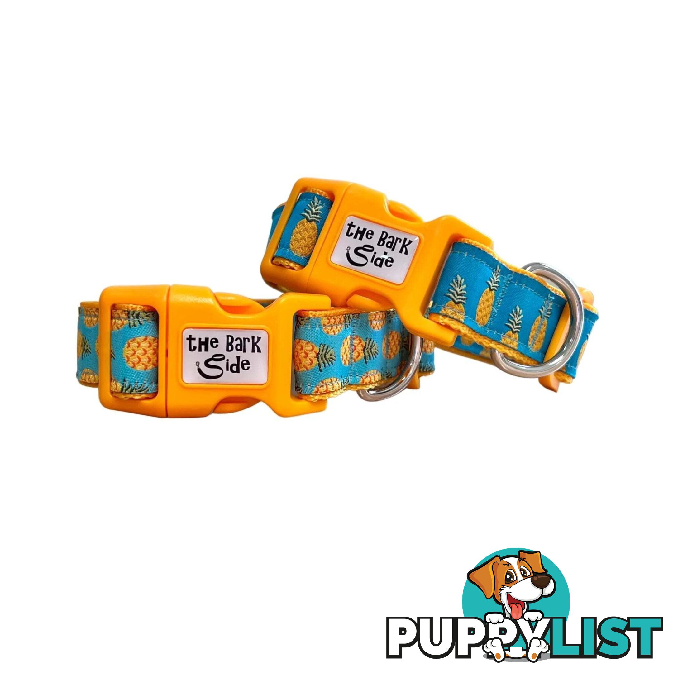 Pineapple Dog Collar - Hand Made by The Bark Side - TBSPINSM