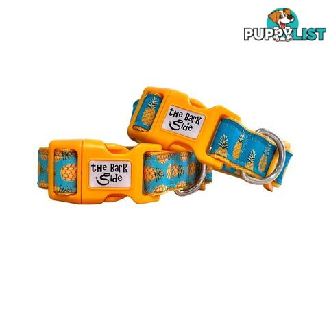 Pineapple Dog Collar - Hand Made by The Bark Side - TBSPINSM